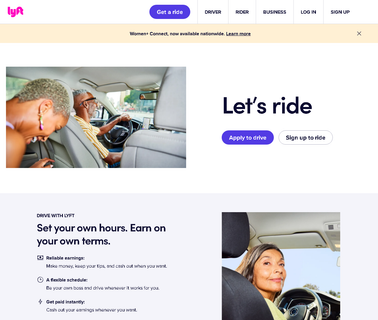 Lyft Business car rental management