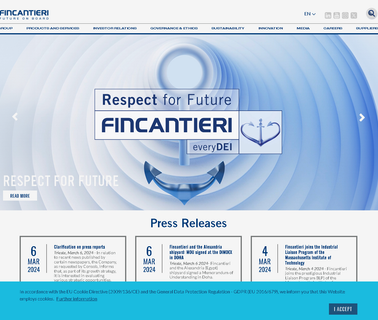 Fincantieri S.P.A for shipbuilding