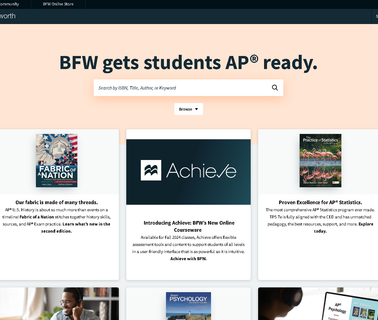 Bedford, Freeman & Worth High School Publishers courses quality