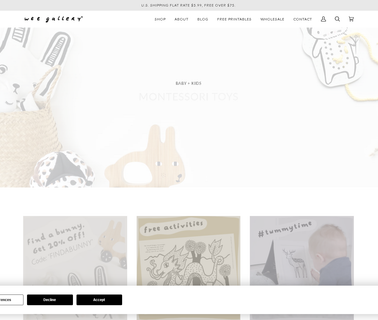 Wee Gallery, High Contrast Anima baby day