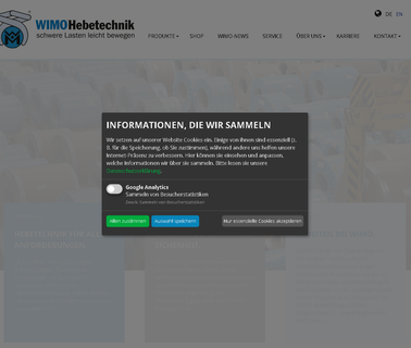 Wimo Hebetechnik, Woringen, Ger & Auml mechanical lifting devices