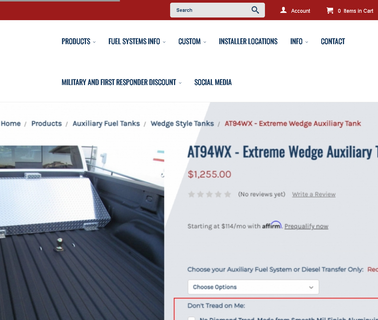Aluminum Tank & Truck Accessories L truck diesel tanks