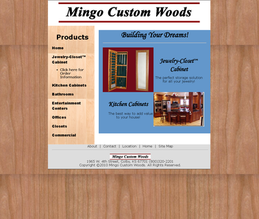 Mingo Custom Woods bathroom storage shelving