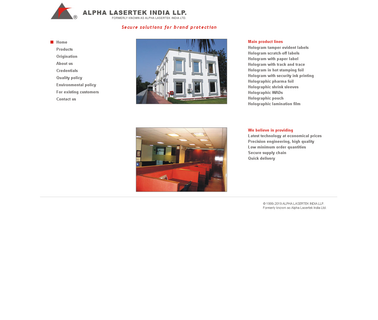 Alpha Lasertek I Ltd. label ink