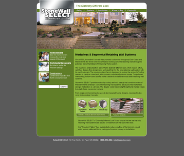 Stonewall Select Retaining Wall S cement wall blocks
