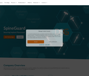 Spineguard; Making Spine Surgery Safer; Pediguard surgical control
