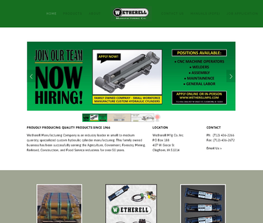 Wetherell Manufacturing cylinders telescopic