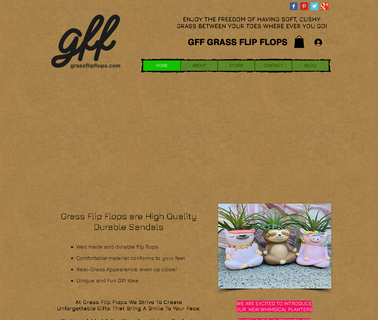 Grass Flip Flops logo business gift