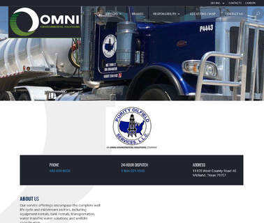 Purity Oilfield Services services irrigation