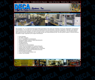 Deca Systems Calibrations Certifications Repairs of Industrial oscilloscope tektronix