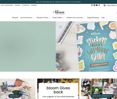 Bloom Daily Planners book bins