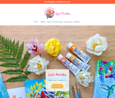 Lori Portka- Happiness Through Art inspirational greeting