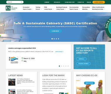 Icc Evaluation Service standards used