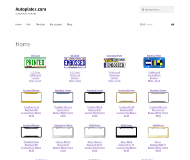 Custom License Plates, Personalize frames promotional