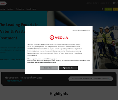 Veolia Water Technologies membranes osmosis reverse