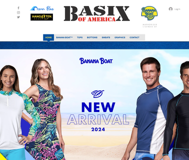 Banana Boat Apparel By Basix text over
