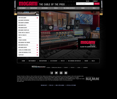 Home - Mogami Cable audio microphone cable