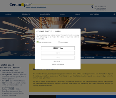 Ceramoptec Fiber Optics, Step assembly specialty