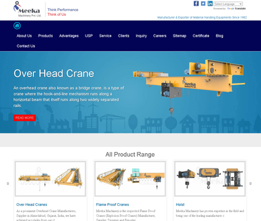 Meeka Machinery single girder underslung crane