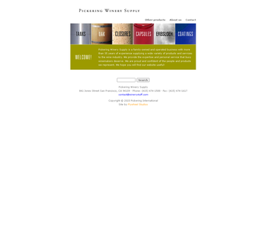 Pickering Winery Supply seals protective
