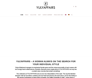 Yulyaffairs Jewelry Yuliya Hildebrand fashion accessories costume jewelry