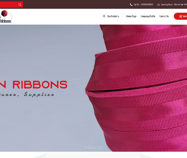 Shree Ganesh Ribbon textile satin
