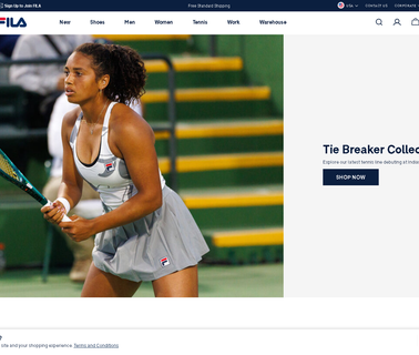 Fila; Sportswear, Tennis Apparel, Shoes sneakers and shoes