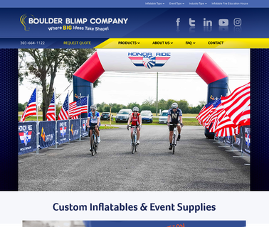Boulder Blimp Company advertising outdoor inflatable