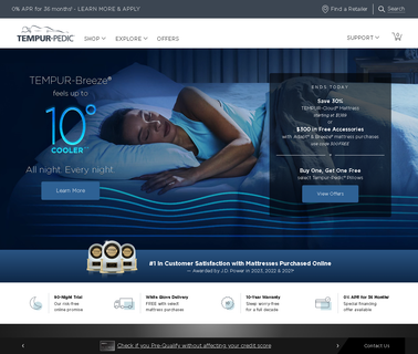 Tempur Pedic, Mattresses, Pillow limited website