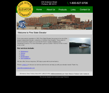 Welcome to Pine State Elevator One of Northern New England Largest elevator maintenance