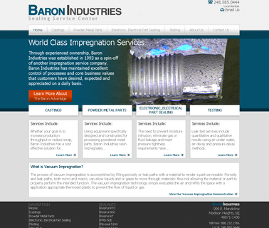 Baron Industries Porosity Sealing Services and Solutions sealing part