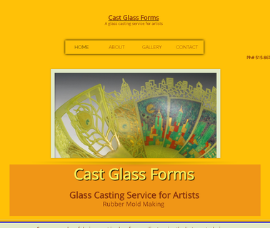 Cast Glass Forms glass figured