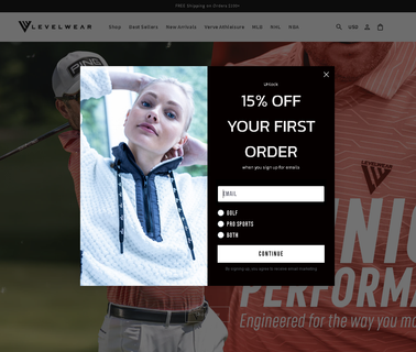 Home - Levelwear includes golf