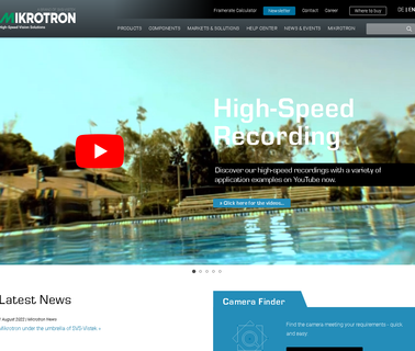 Begrusungsseite: Highspeed Video Syst black and white camera