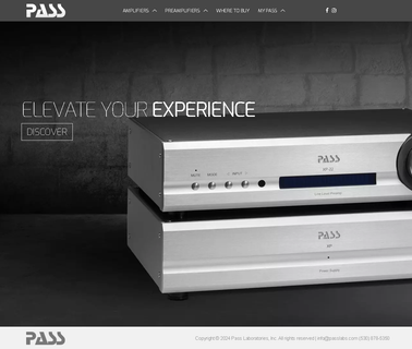 Pass Laboratories, Manufacturer amplifiers preamplifiers