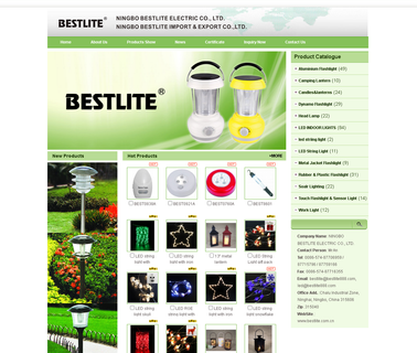 Ningbo Bestlite Electric camping rechargeable