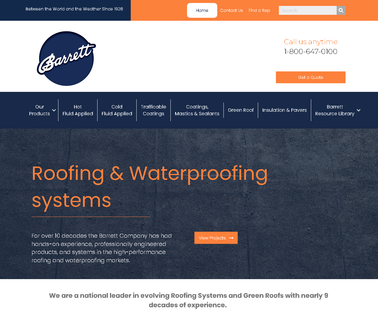 Barrett Co built roofing