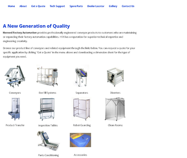 Harvard Factory Automation cooling conveyors