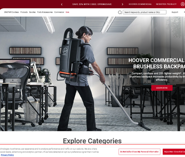 Hoovercommercialcom bagless hoover