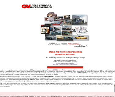 Gear Vendors Under/Overdrive Transm gear classic