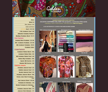 Golden International cashmere scarves shawls