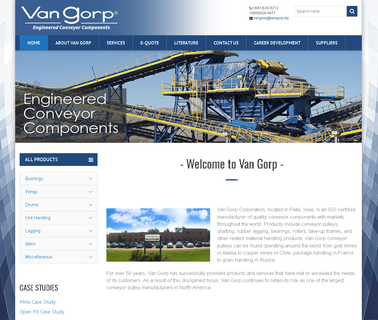 Van Gorp Corporation conveyor attachment