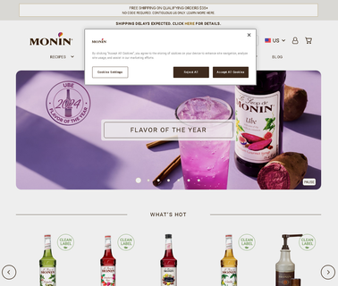 Monin Gourmet Flavorings extracts sauces