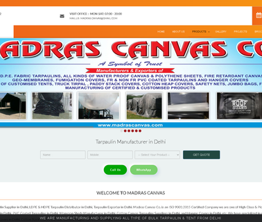 Madras Canvas Co. tarpaulin monsoon