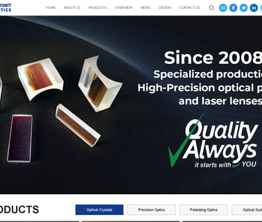 Crysmit Photonics optical lenses prisms