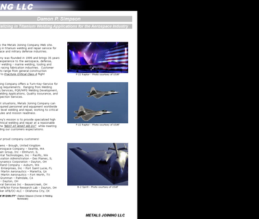 Metals Joining LLC - Aerospace Welding Specialist titanium military