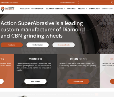 Action Superabrasive Products grinding wheels abrasive belts