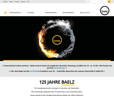 Baelz Automatic, Energiesparende Sy automatic installations