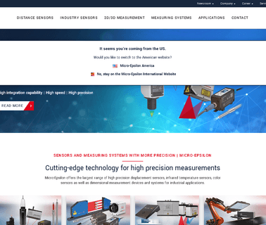 High Precision Sensors, Measuring Ins cylinders non