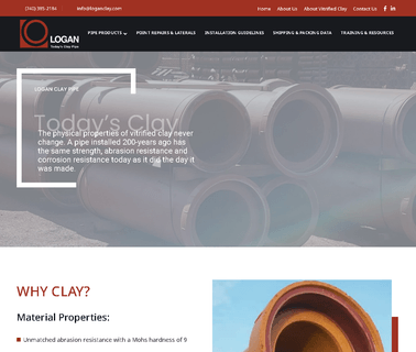 Logan Clay Pipe - Sanitary Clay Sewer Pipe clay filter